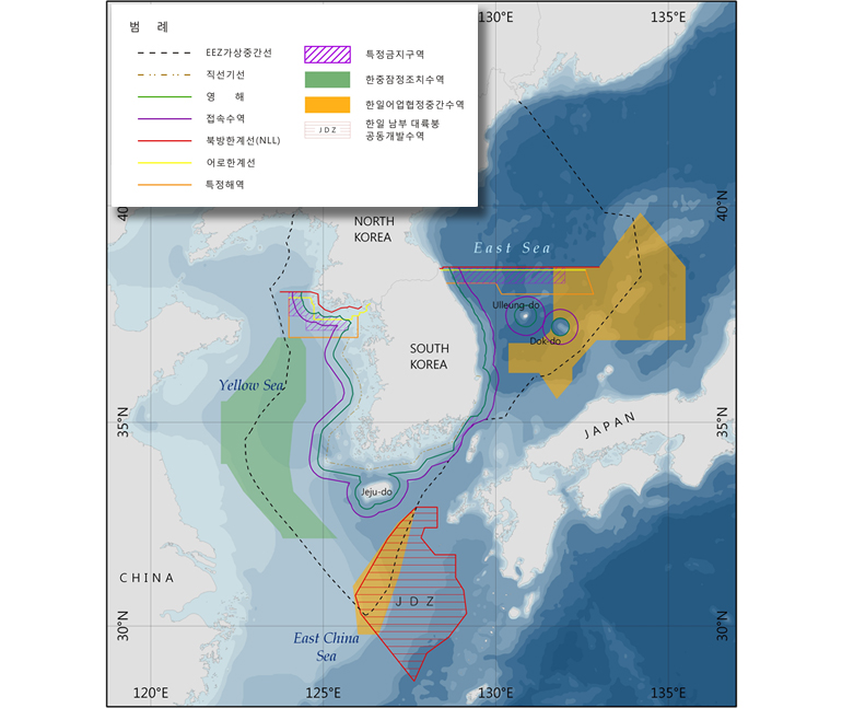그림3 주변수역 해양관할권 및 어업협정/공동개발수역