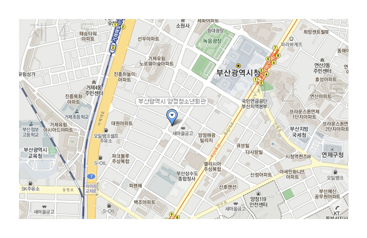 부산 부산진구 동평로405번길 85 양정청소년수련관